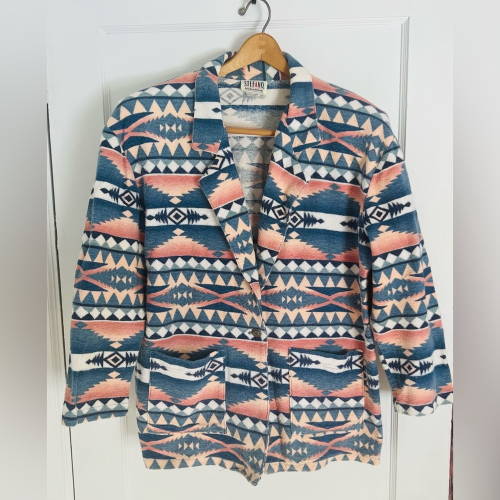 Women’s Aztec design Stefano International jacket, Size M previously worn
